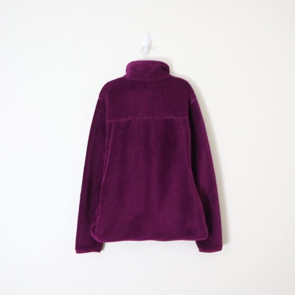 Patagonia Size M Re-Tool Snap-T Pullover Fleece Sweatshirt Mock Neck Plum Purple - Picture 8 of 10